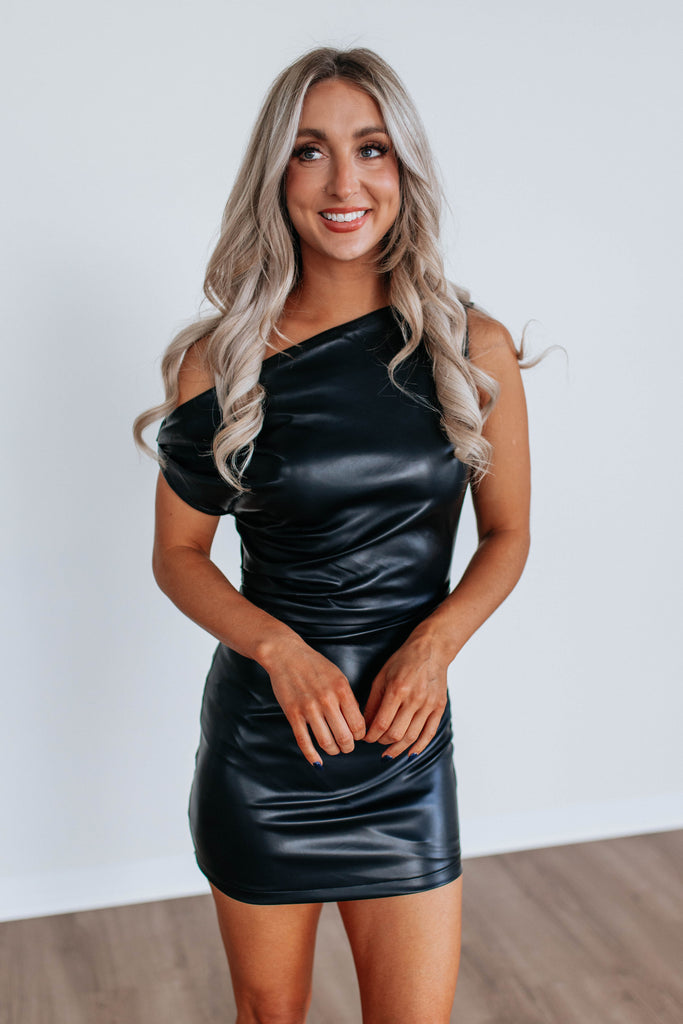 Jaelee Leather Dress