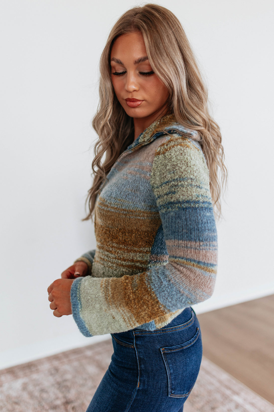 Sunny Knit Sweater - Dusty Blue Mix