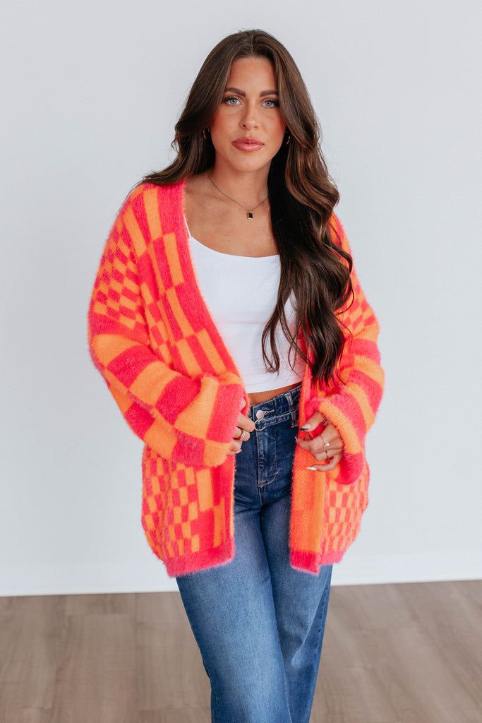 Kristy Checkered Cardigan