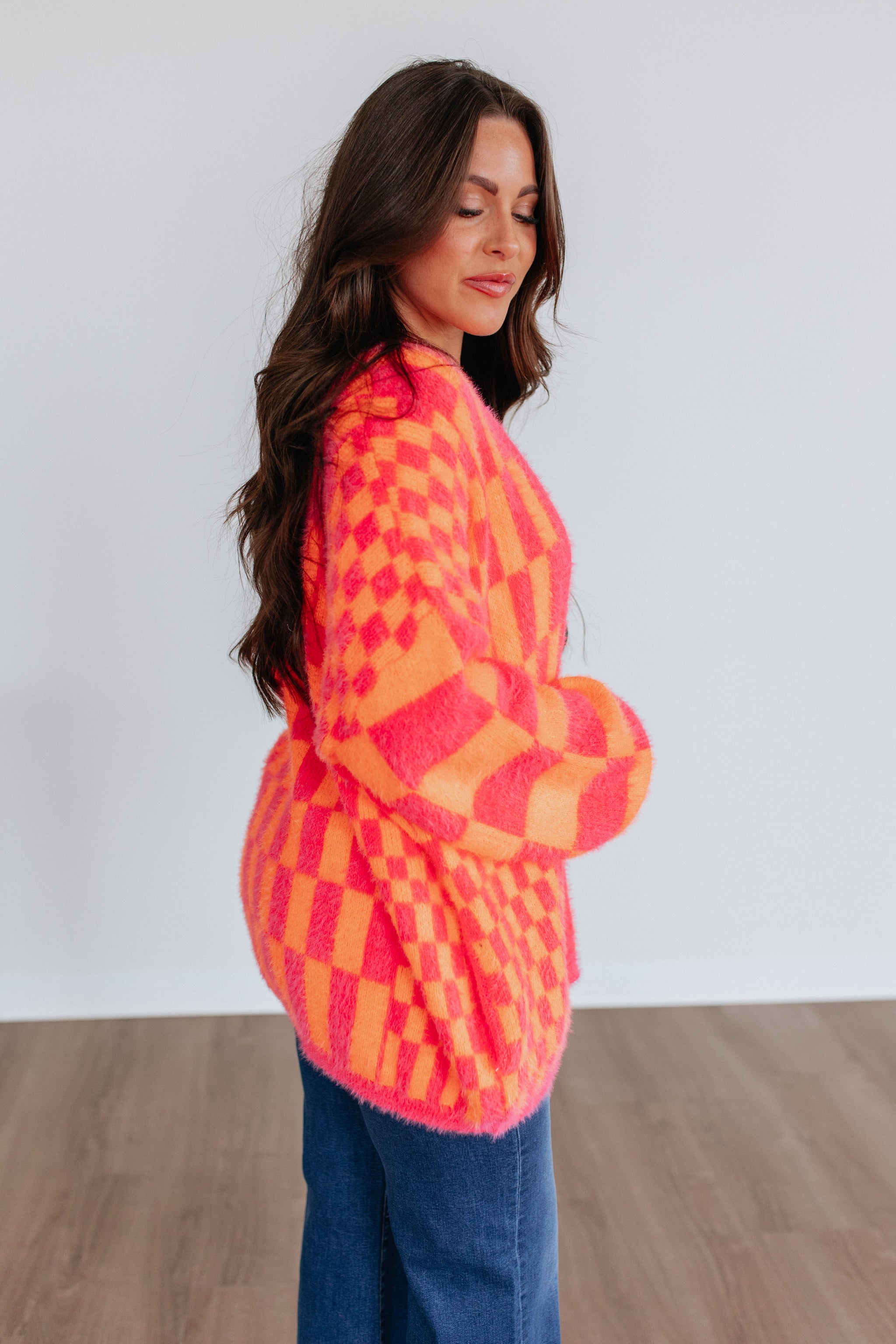 Kristy Checkered Cardigan