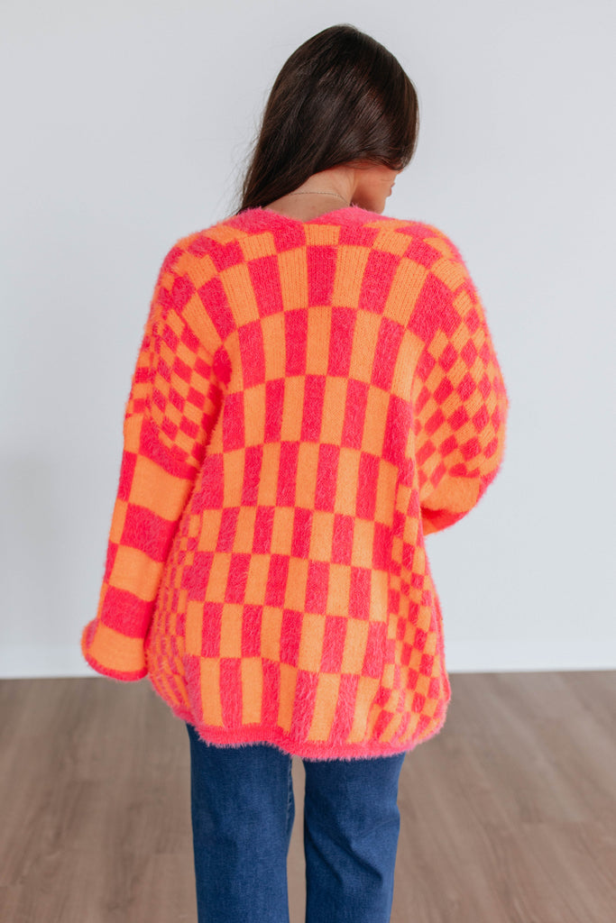 Kristy Checkered Cardigan