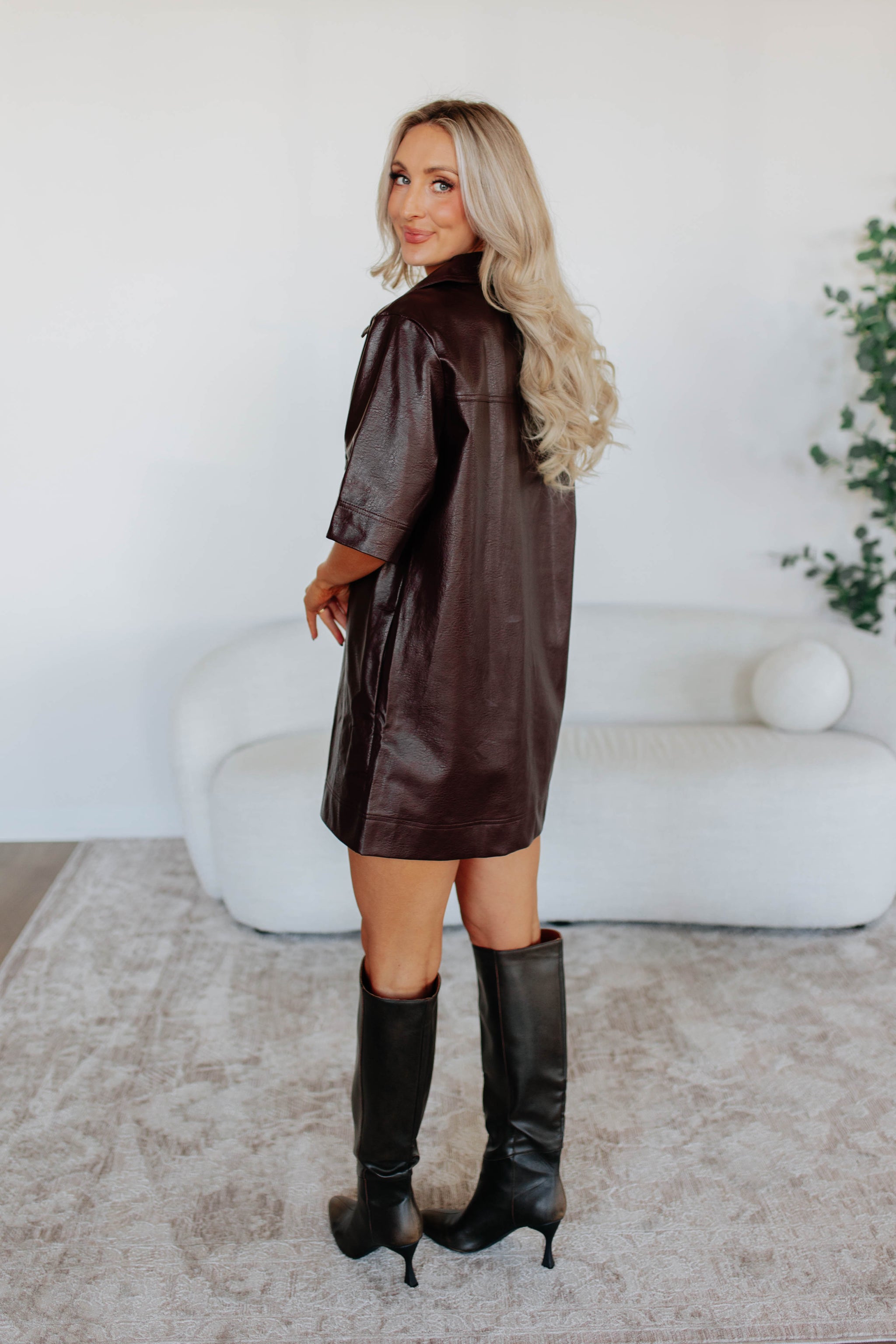 Aryanna Leather Dress
