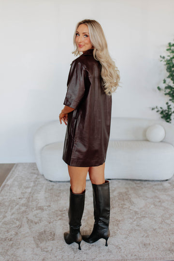 Aryanna Leather Dress