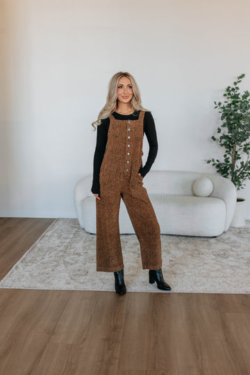 Ashlyn Leopard Overalls