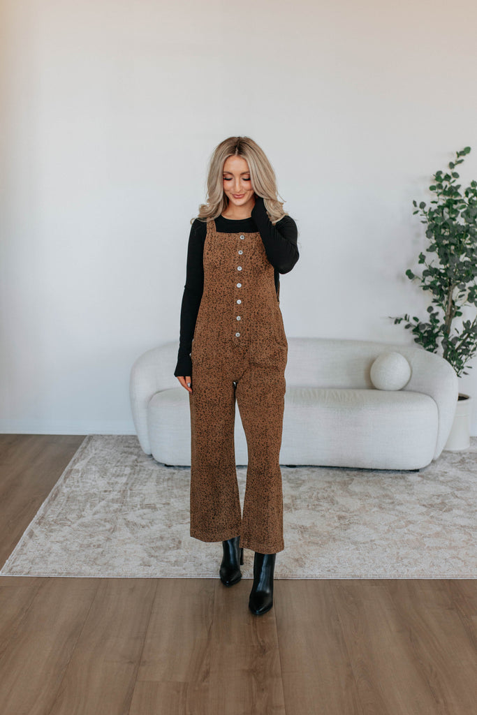 Ashlyn Leopard Overalls