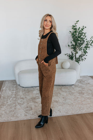 Ashlyn Leopard Overalls
