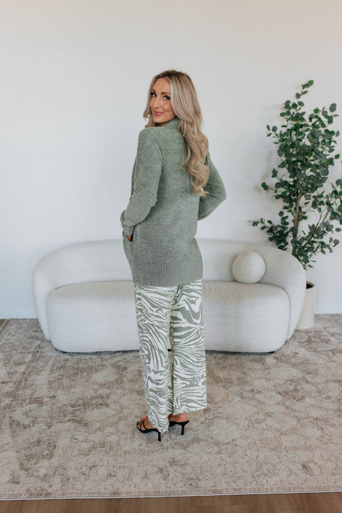 Jazette Wide Leg Pants - Sage