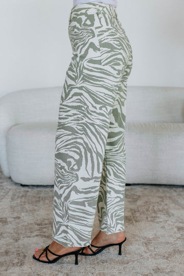 Jazette Wide Leg Pants - Sage