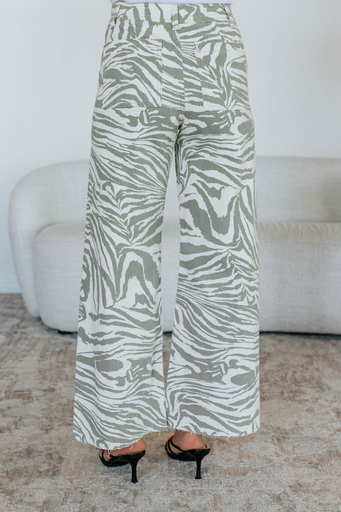 Jazette Wide Leg Pants - Sage