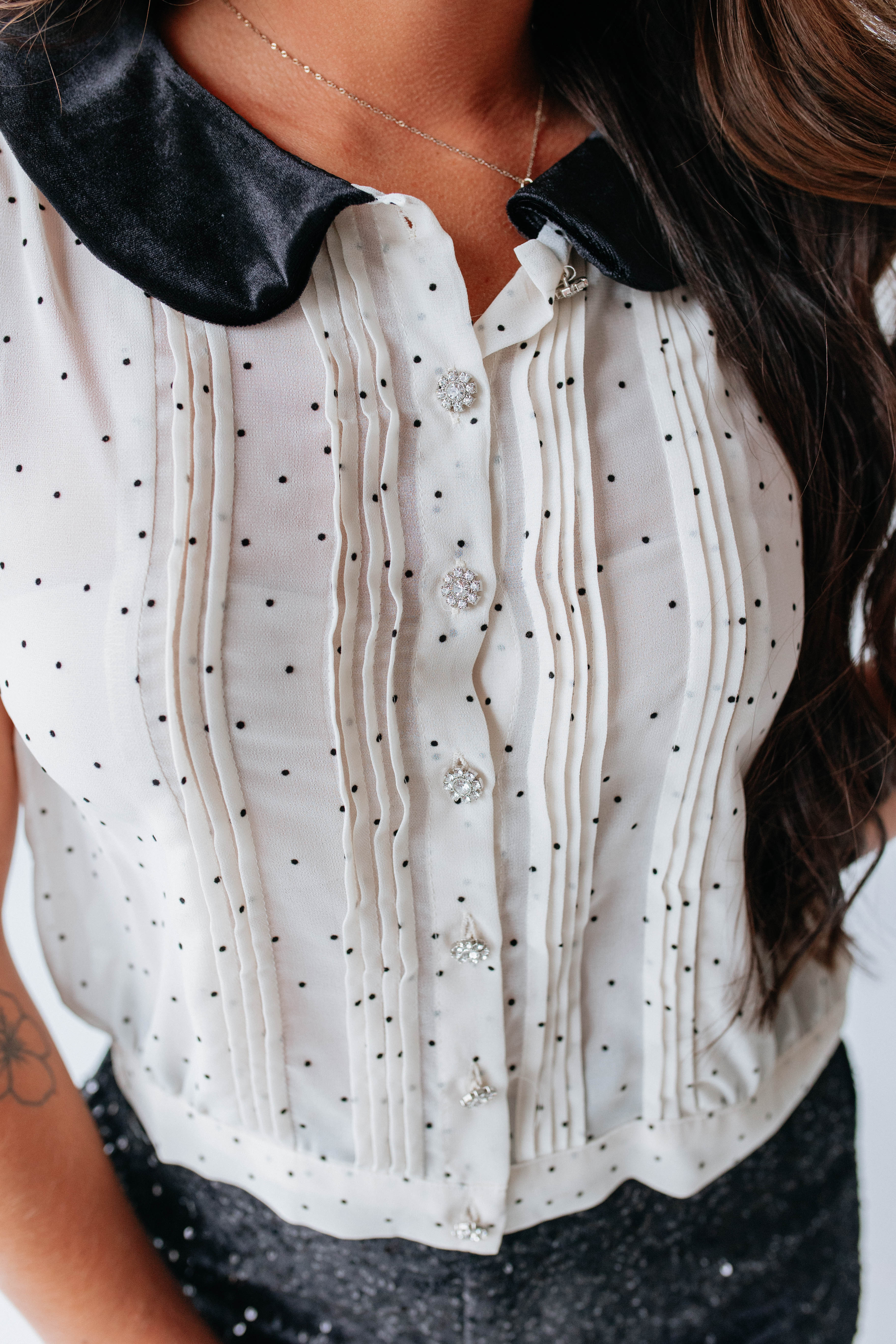 Mary Polka Dot Top
