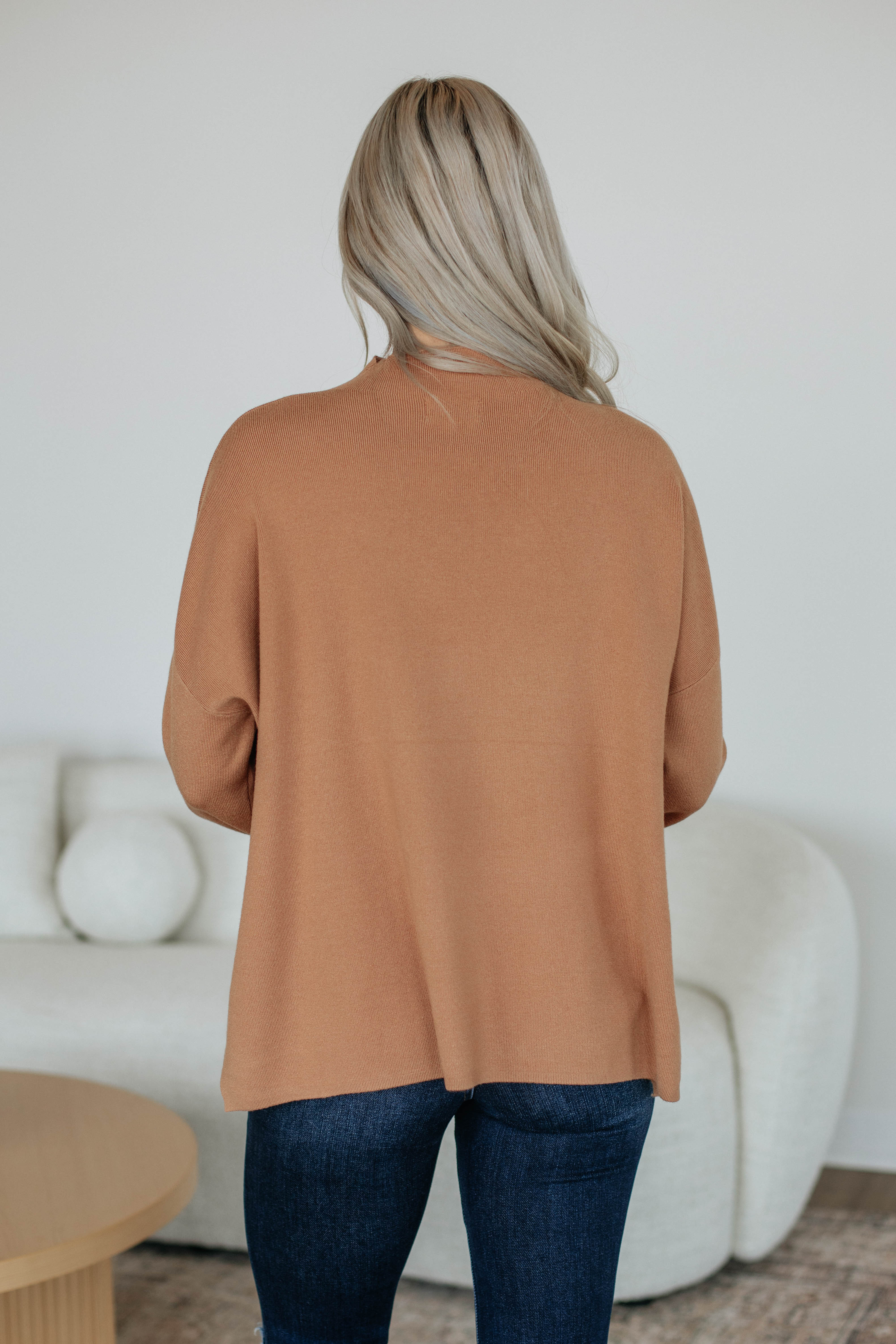Imelda Mock Neck Sweater Camel Wild Oak Boutique