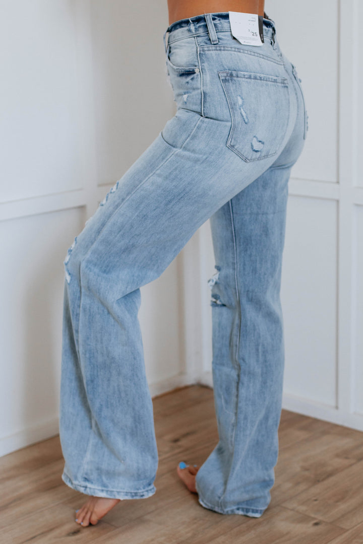 Isabelle Wide Leg KanCan Jeans - Light Wash