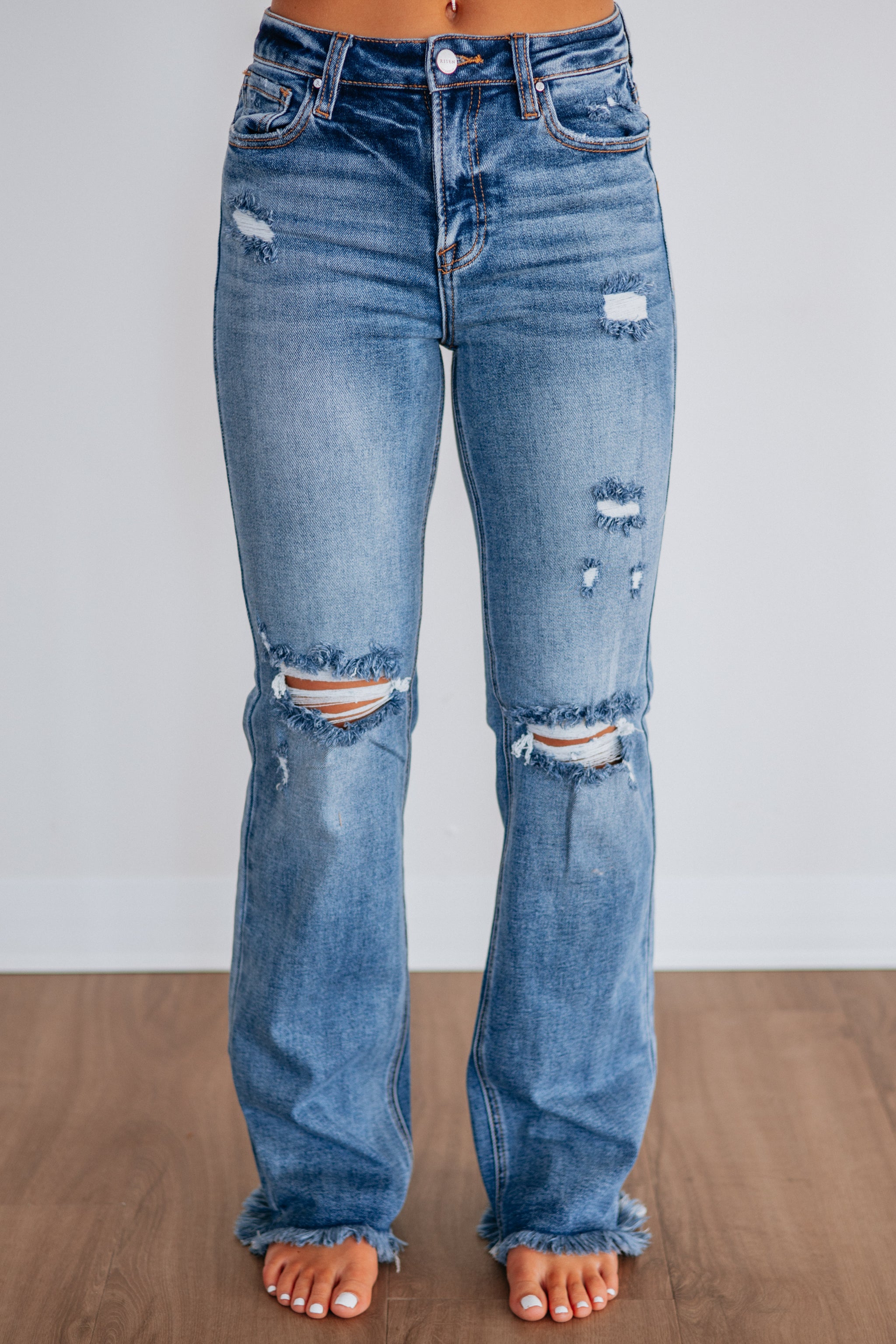 Eloise Risen Jeans - Dark Wash