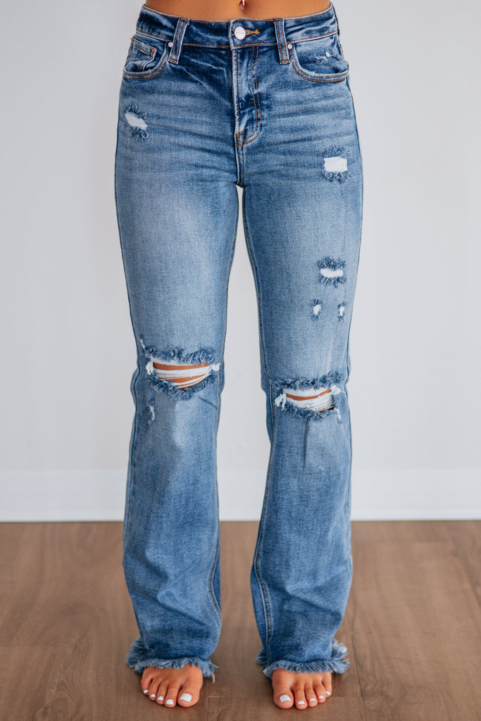 Eloise Risen Jeans - Dark Wash