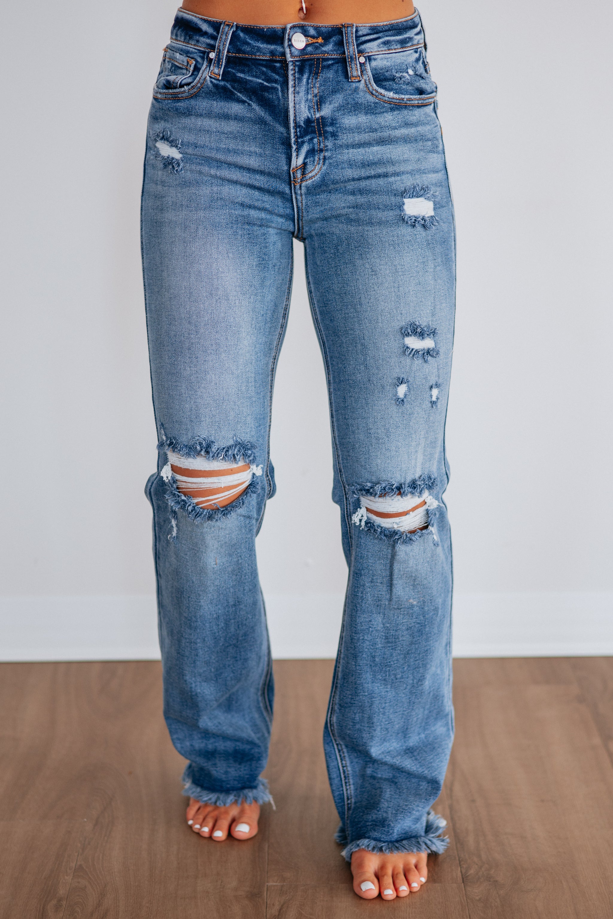 Eloise Risen Jeans - Dark Wash
