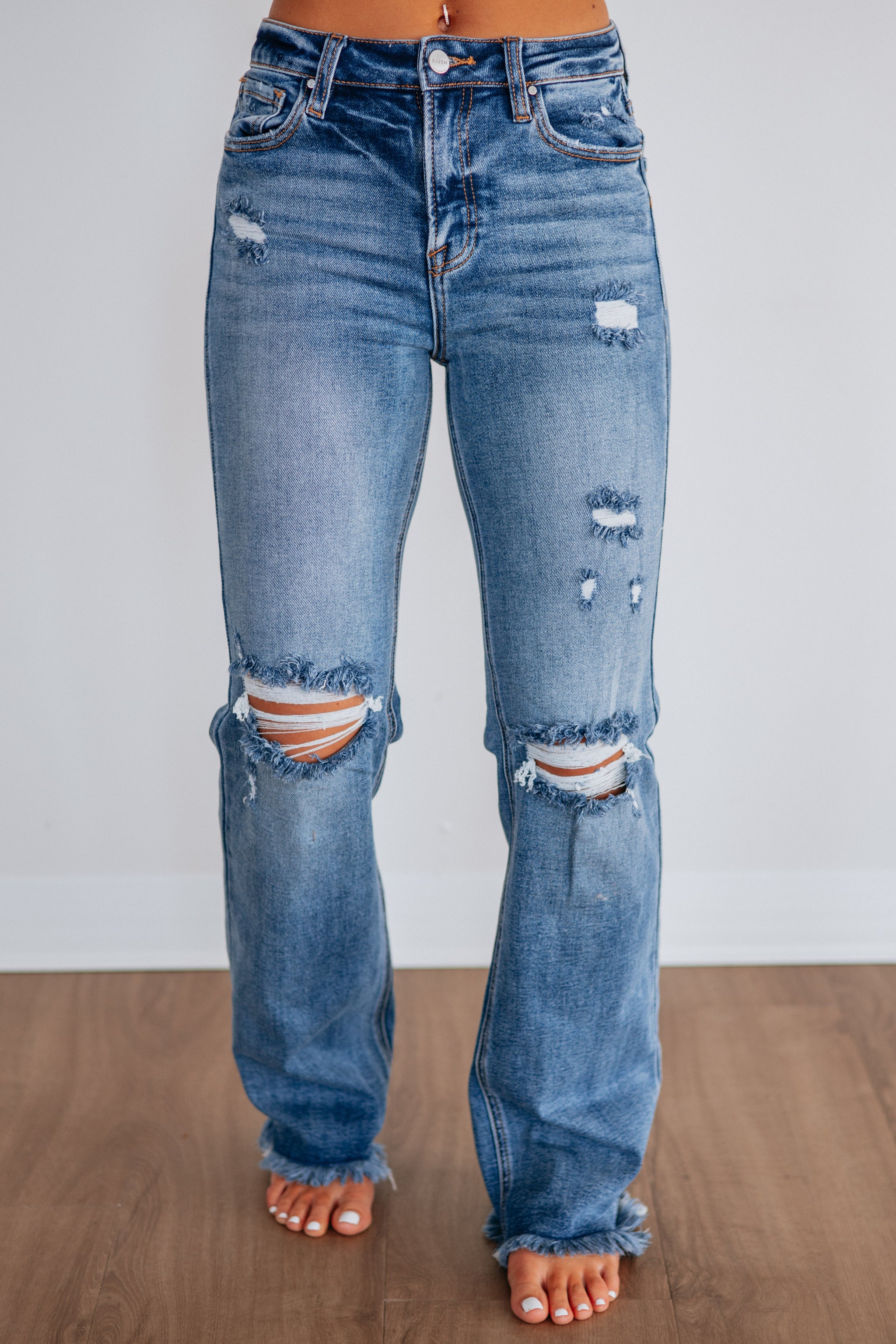 Eloise Risen Jeans - Dark Wash