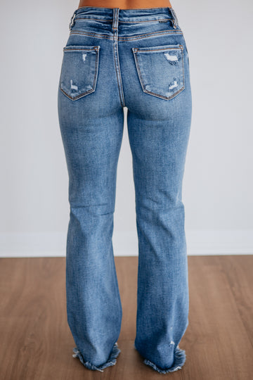 Eloise Risen Jeans - Dark Wash