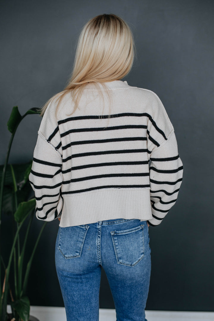 Jaslynn Striped Sweater - Natural Mix