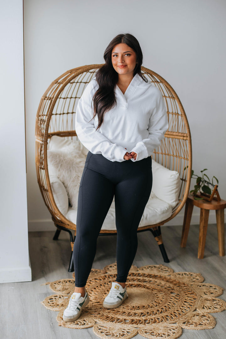 Jermaine Cropped Hoodie - Ivory