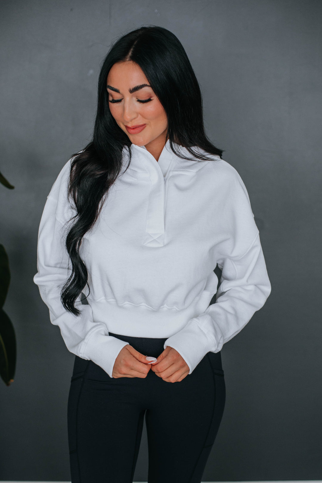 Jermaine Cropped Hoodie - Ivory