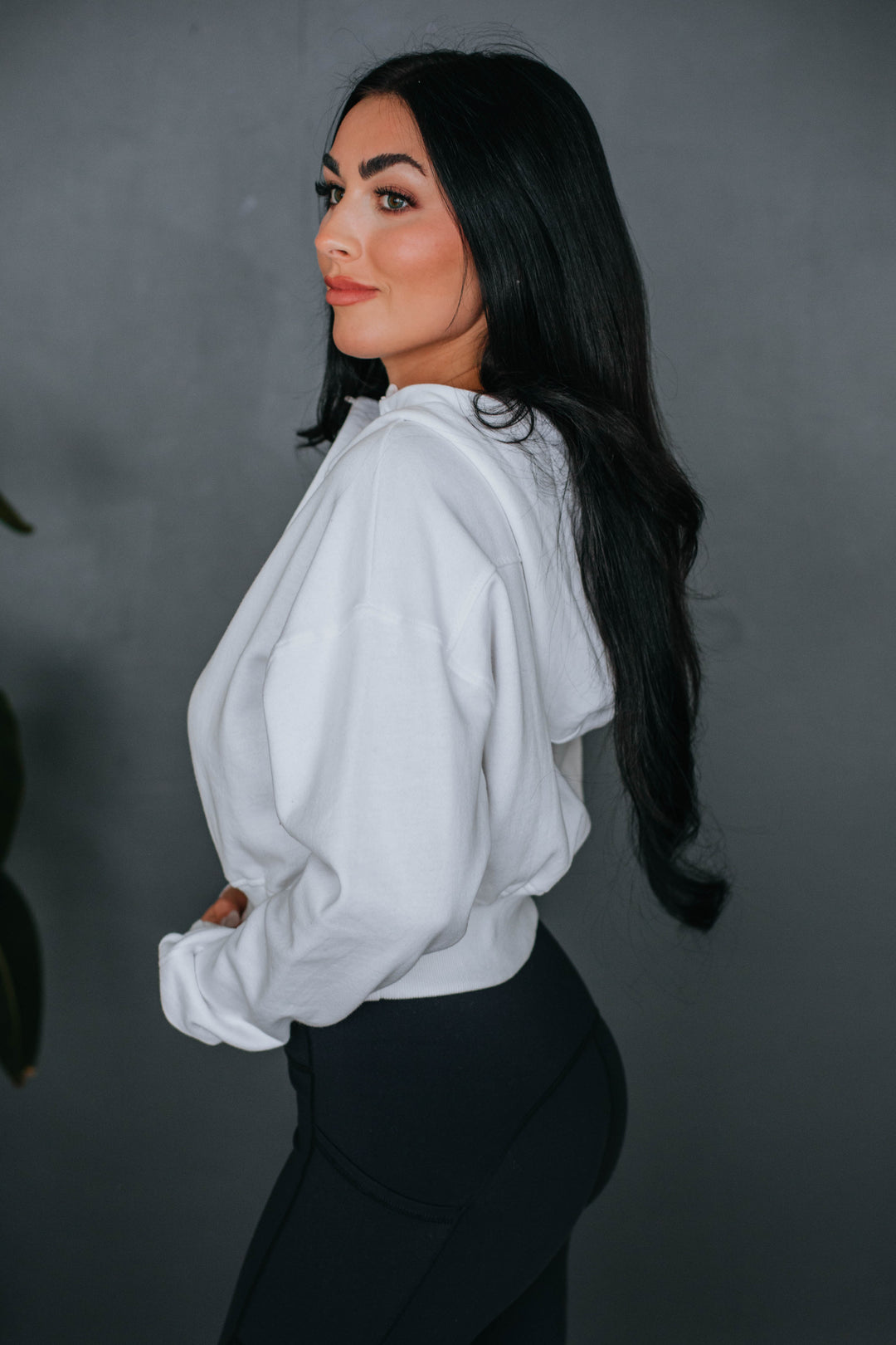Jermaine Cropped Hoodie - Ivory