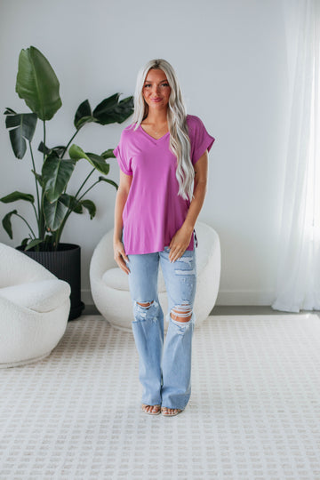 Jill Basic Tee - Orchid