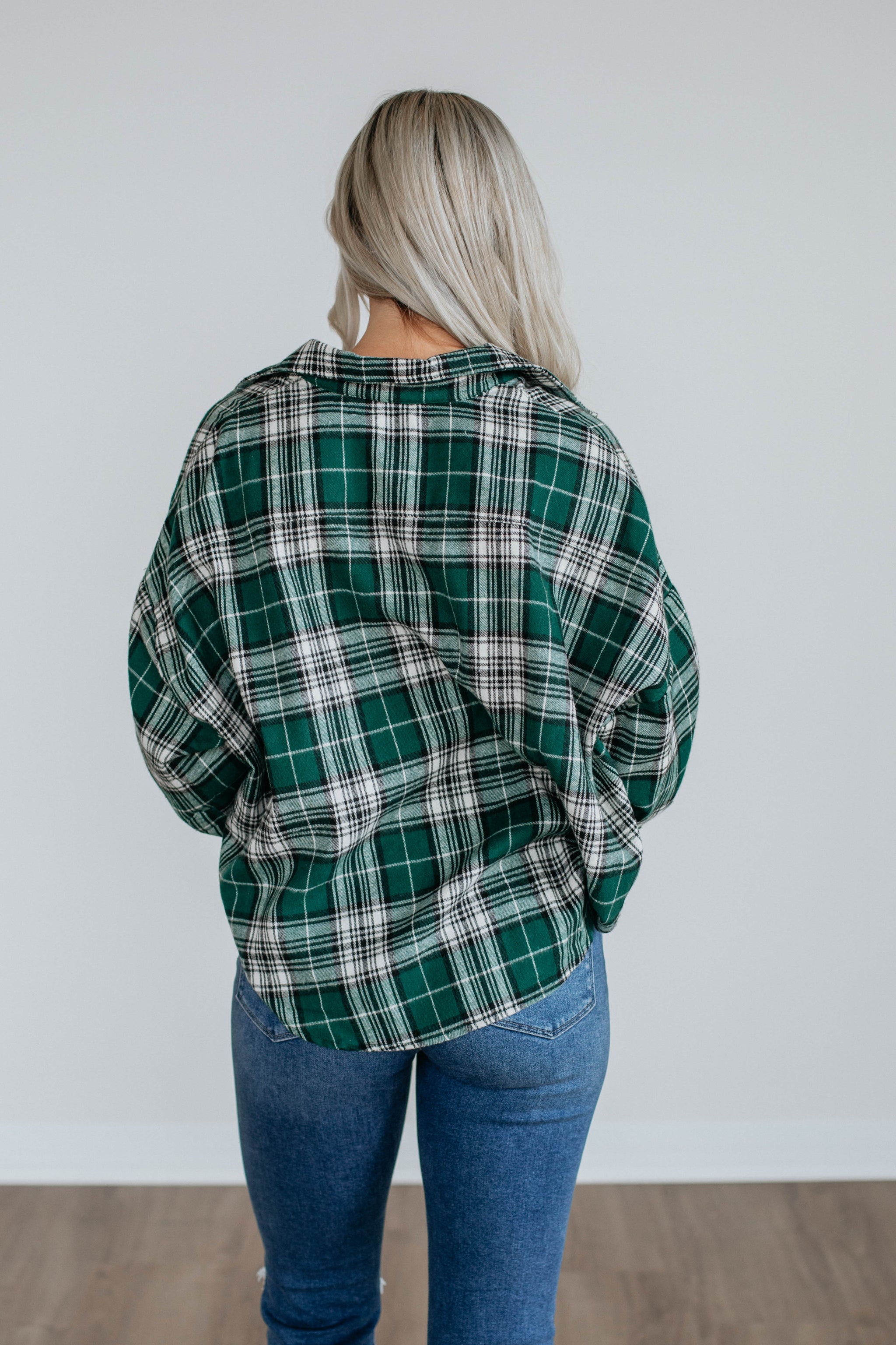 Jona Flannel Top - Pine