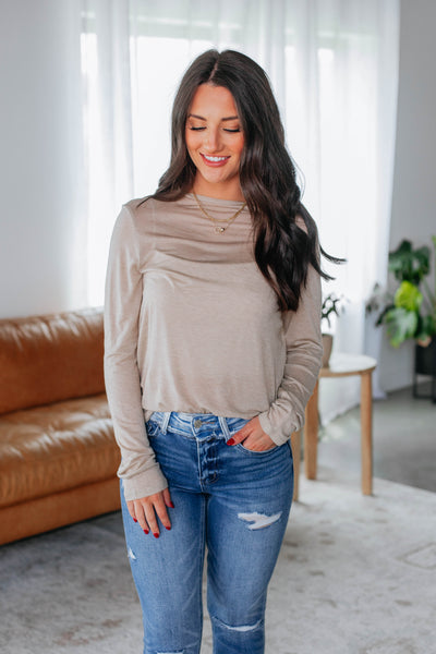 Jorda Long Sleeve Top - Taupe
