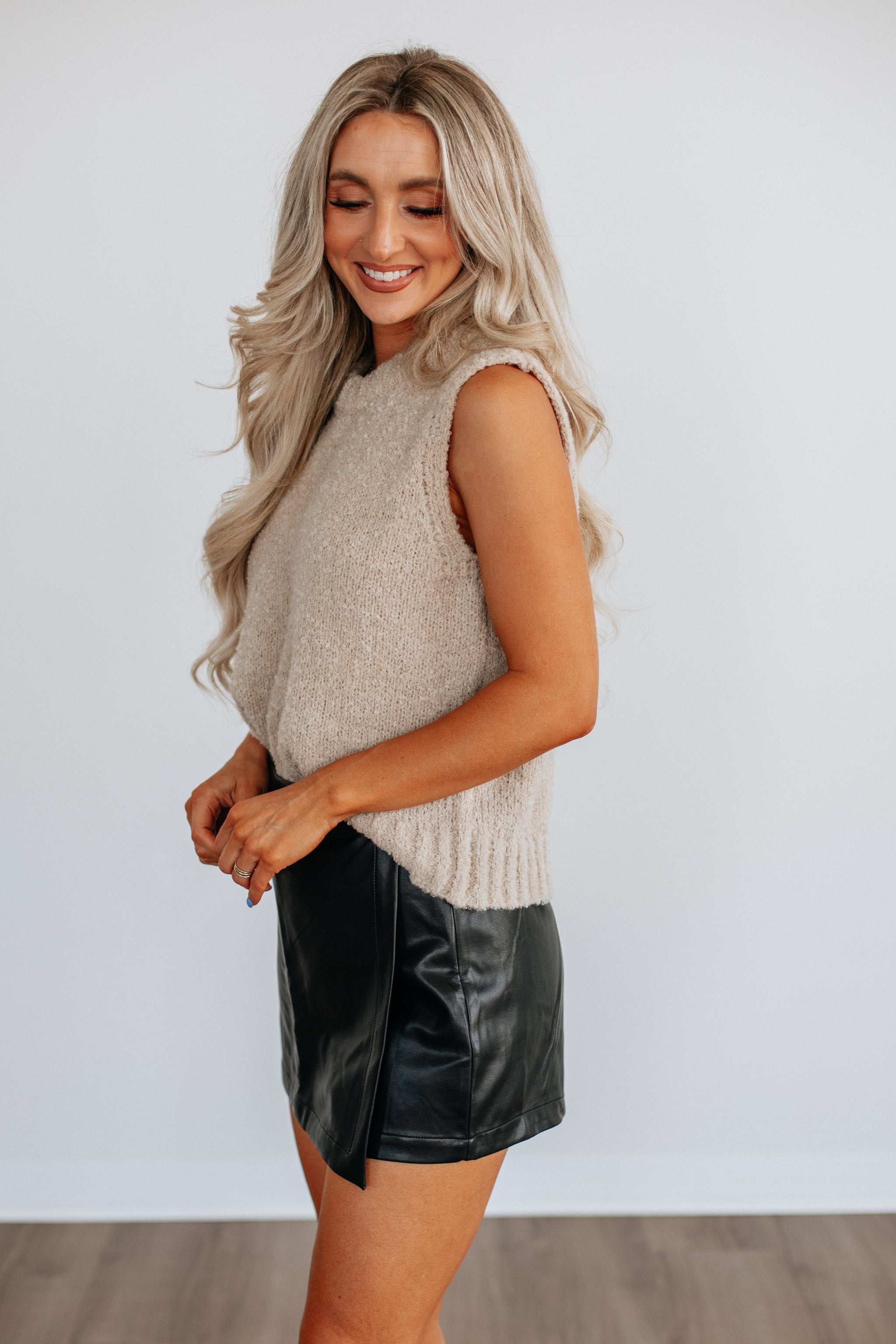 Lux Leather Skort