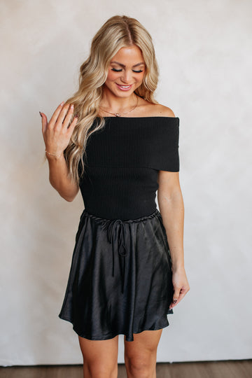 Just Say When Skirt - Black