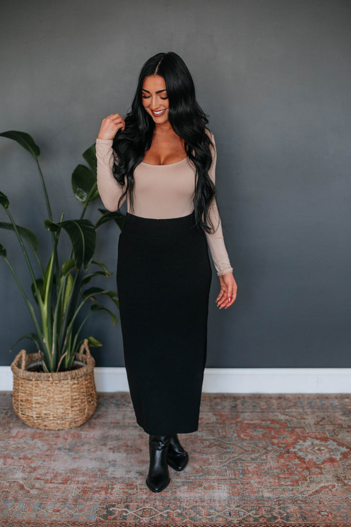 Karina Midi Skirt - Black