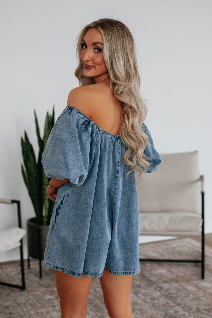 Chansley Denim Romper