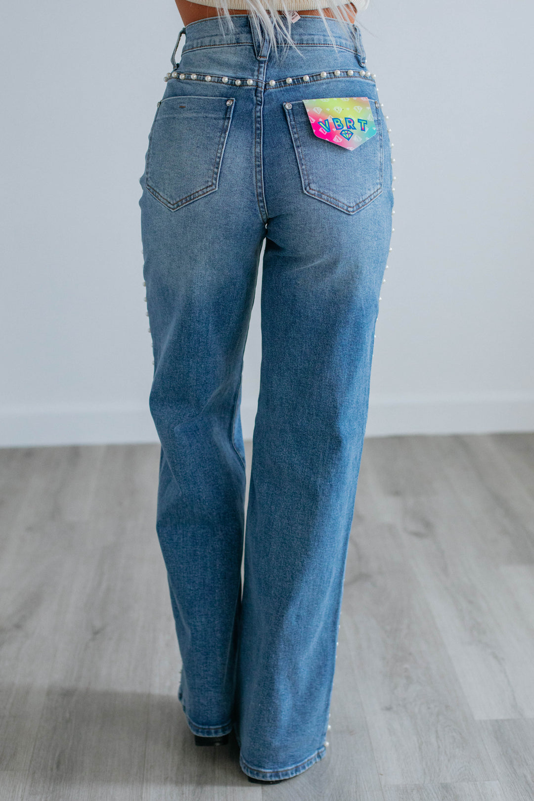 Kashara Pearl Studded Jeans