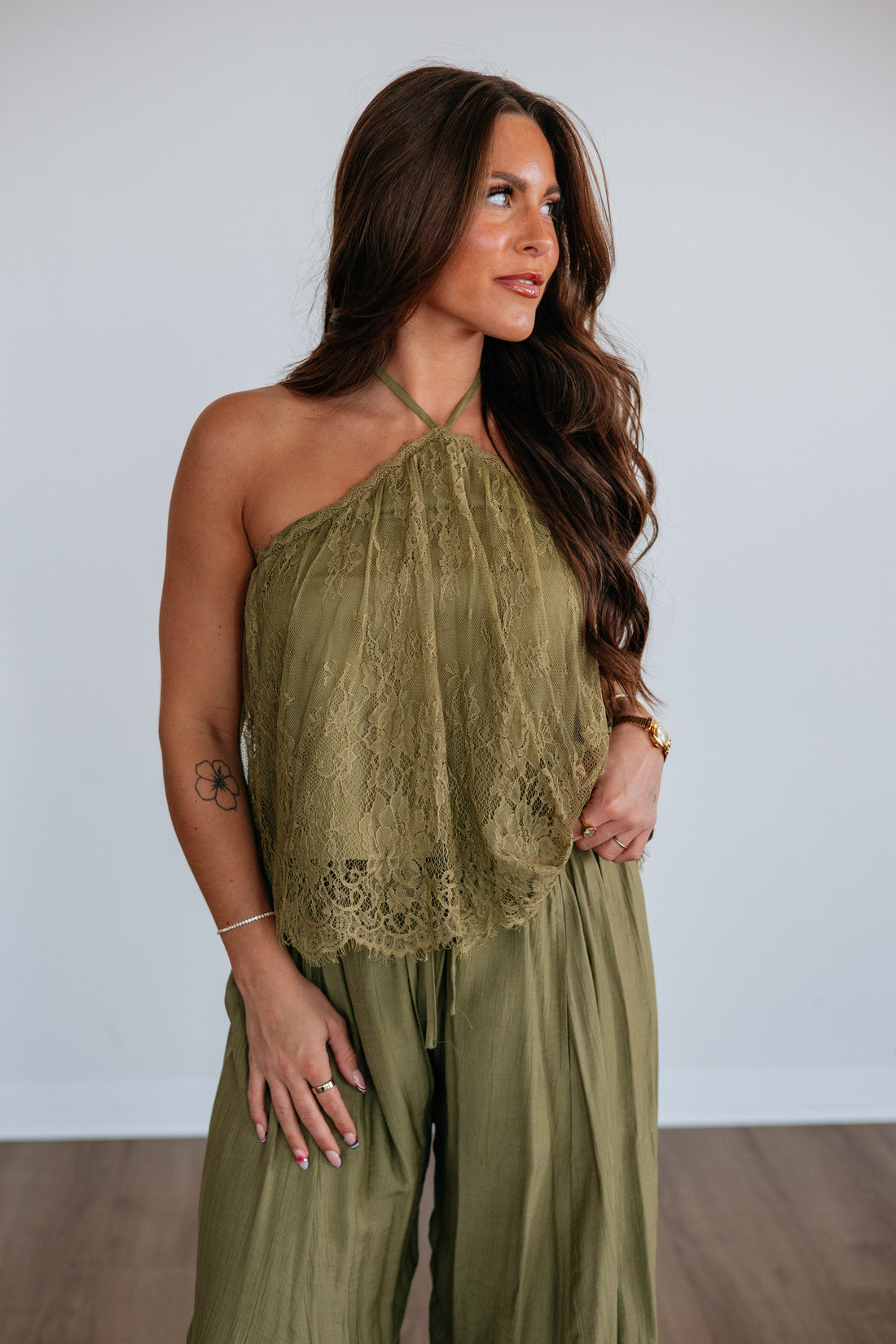 Emeline Lace Halter Top