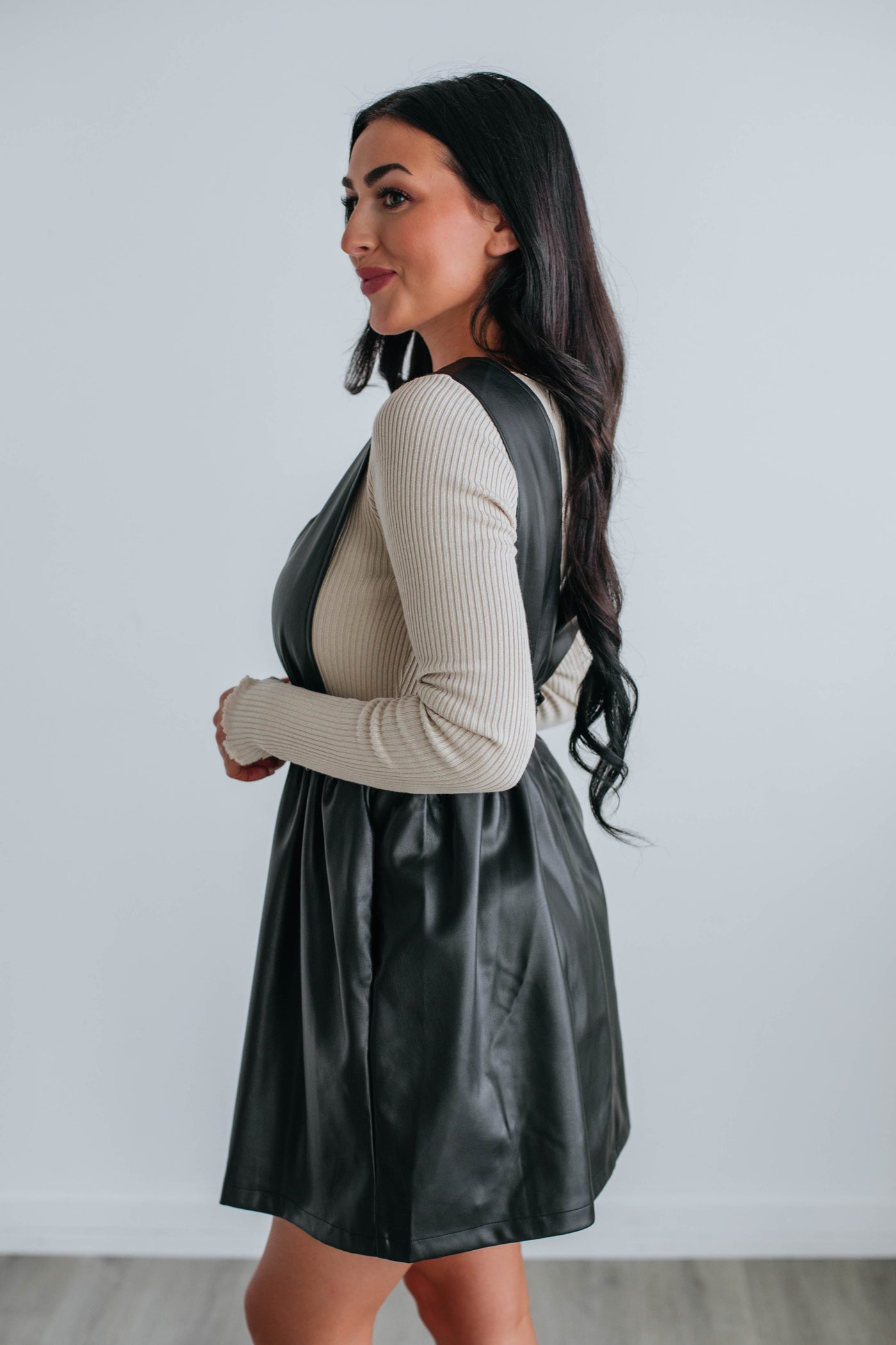 Kienna Leather Mini Dress