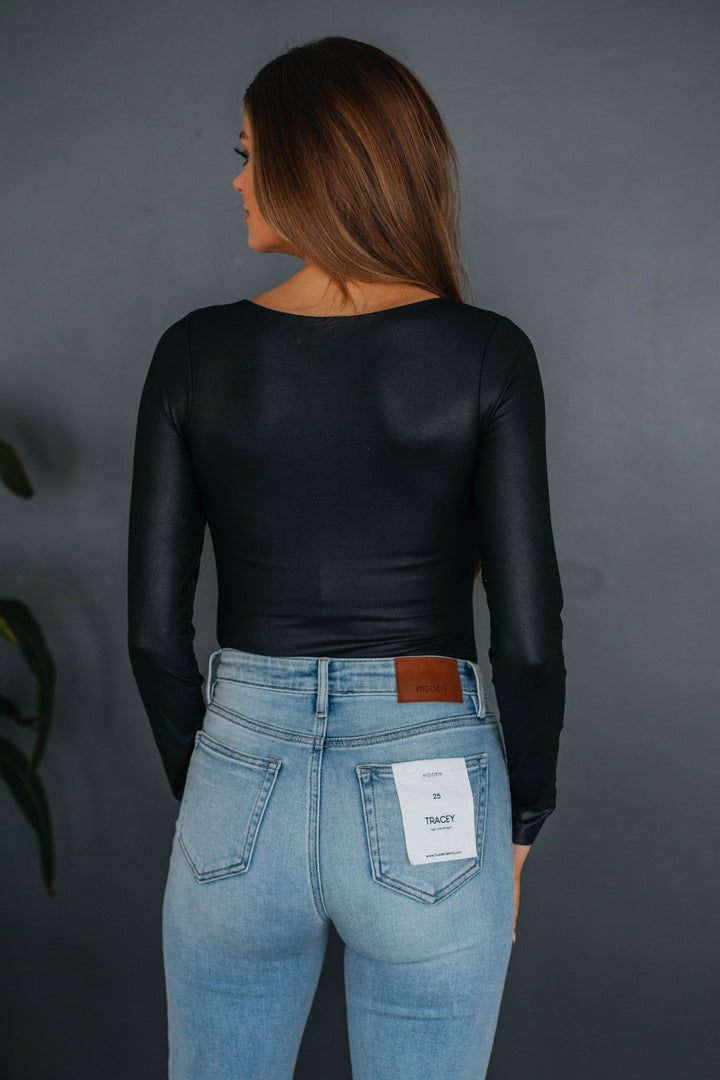 Kiora Long Sleeve Bodysuit - Black
