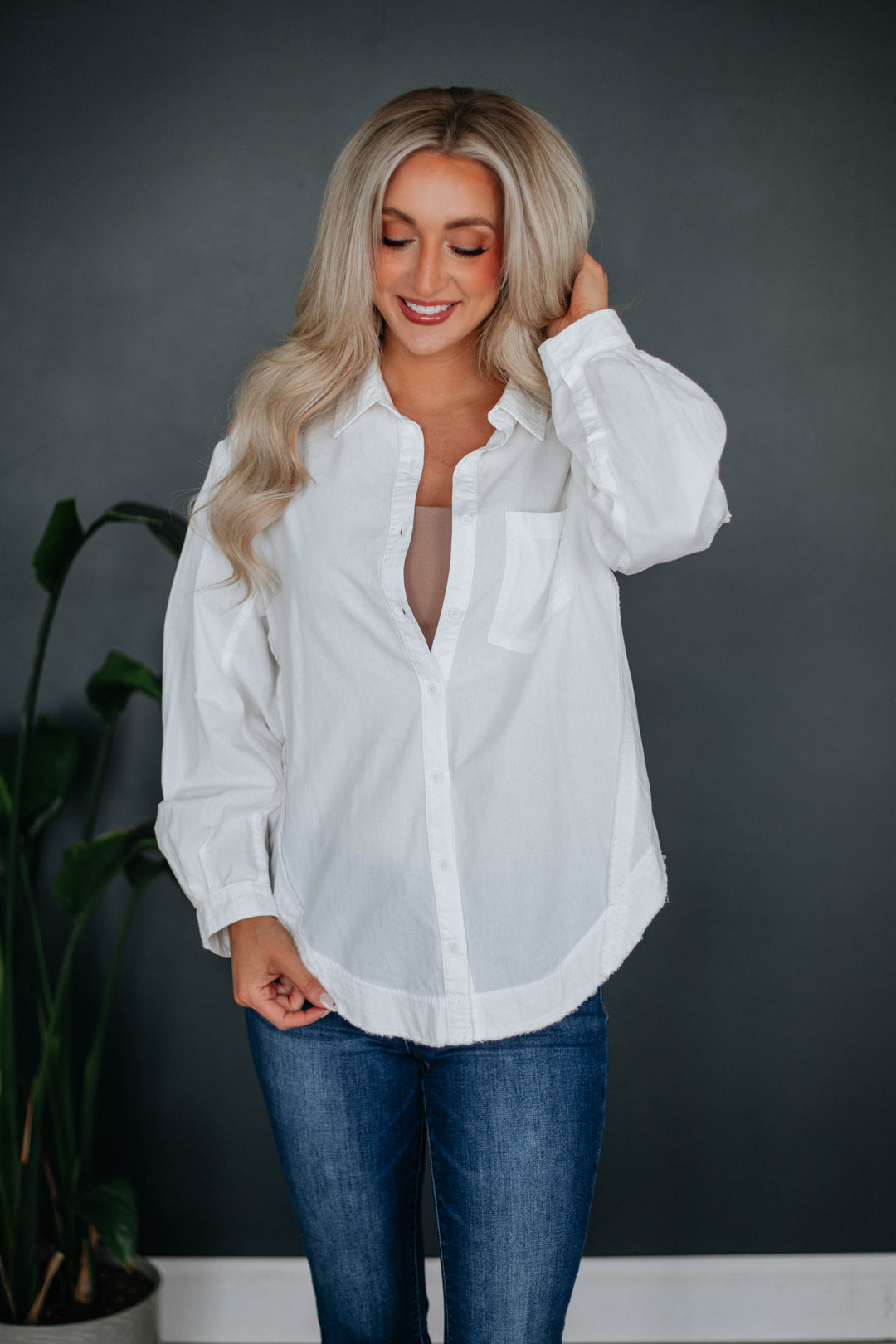 Larson Button Down - Ivory