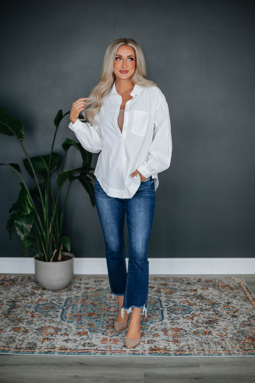 Larson Button Down - Ivory
