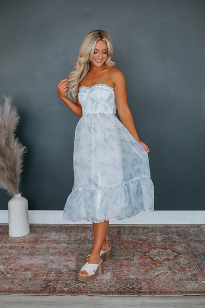 Layla Floral Dress - Ivory