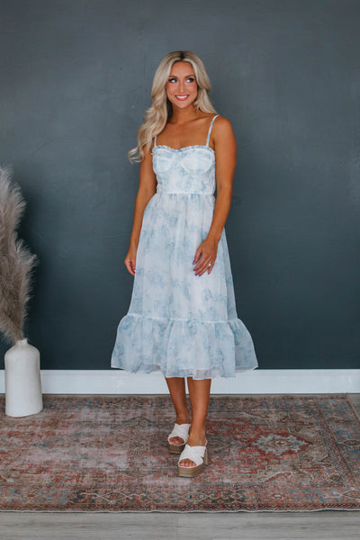 Layla Floral Dress - Ivory