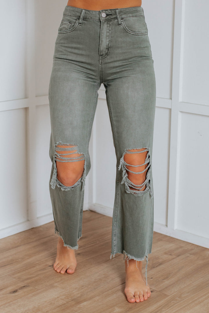 Leslie Vervet Jeans - Artichoke