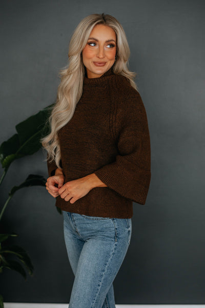 Lex Turtleneck Sweater - Chocolate