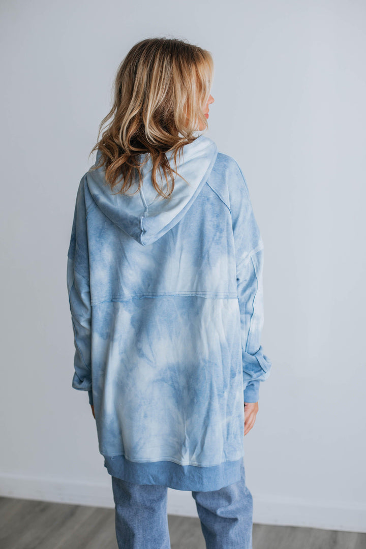 Leylan Tie-Dye Hoodie - Sky Blue
