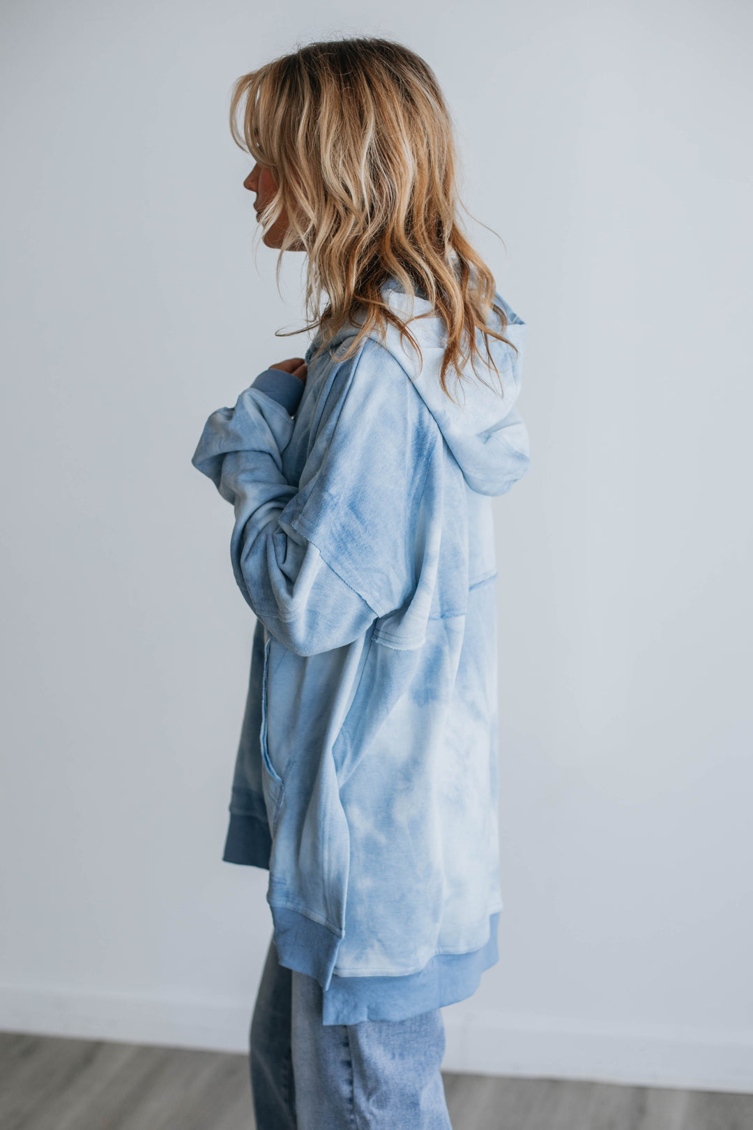 Leylan Tie-Dye Hoodie - Sky Blue