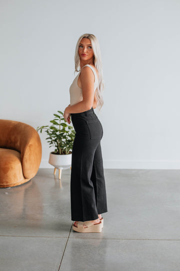 Linsley Wide Leg Pants - Black