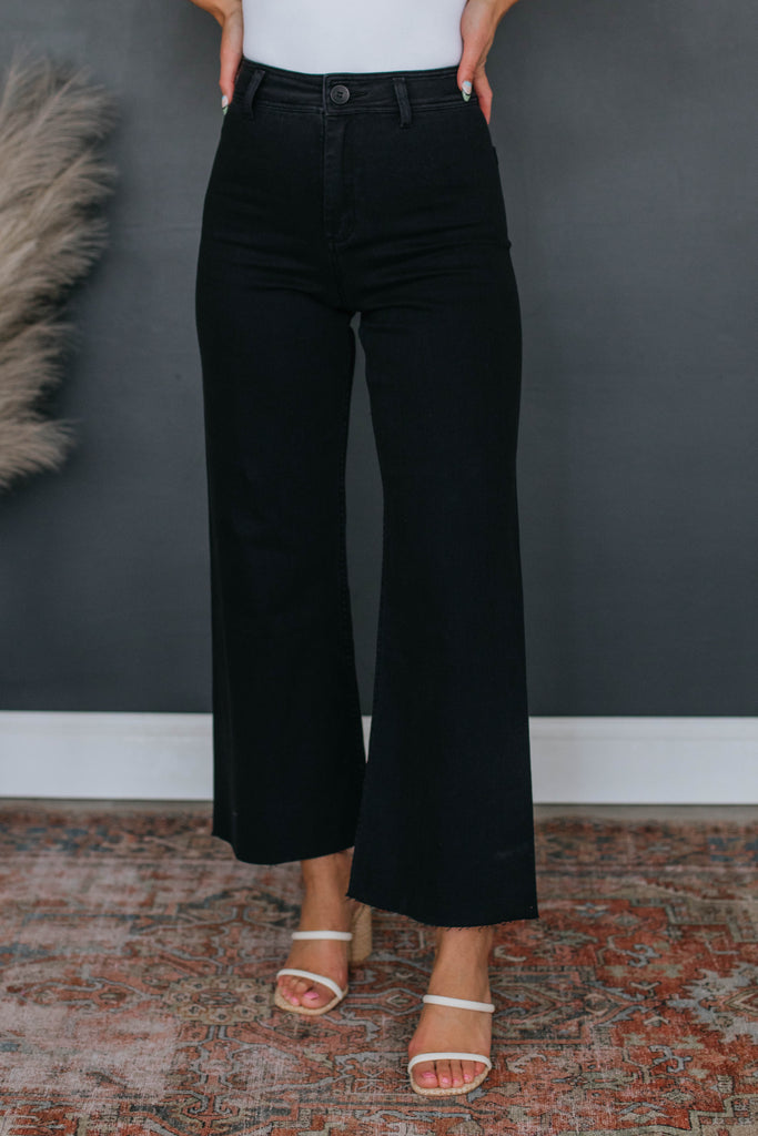 Linsley Wide Leg Pants - Black