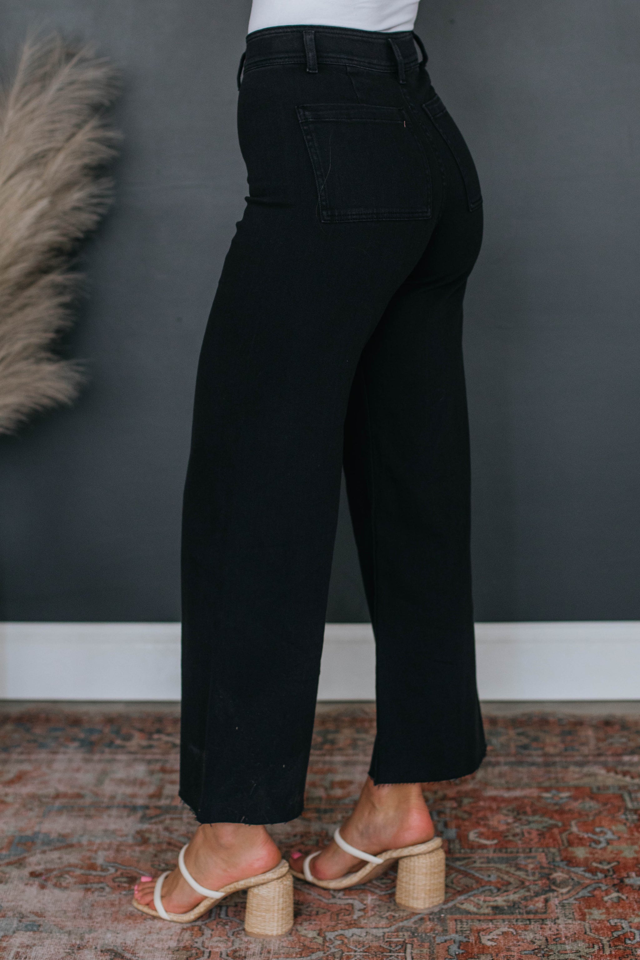 Linsley Wide Leg Pants - Black