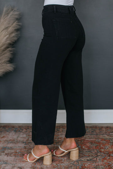 Linsley Wide Leg Pants - Black