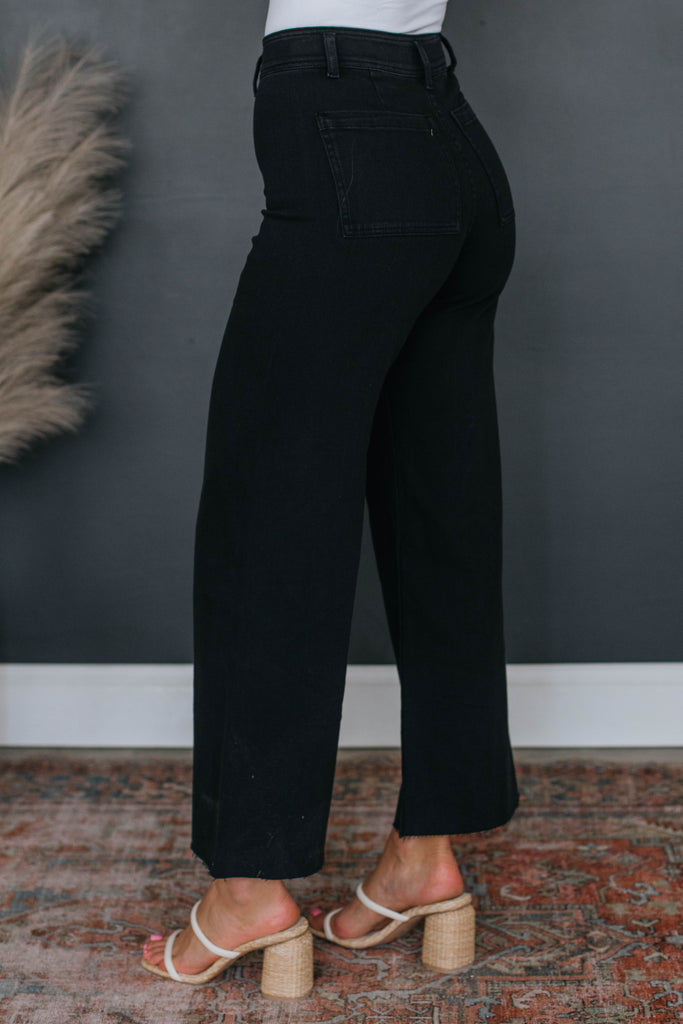 Linsley Wide Leg Pants - Black