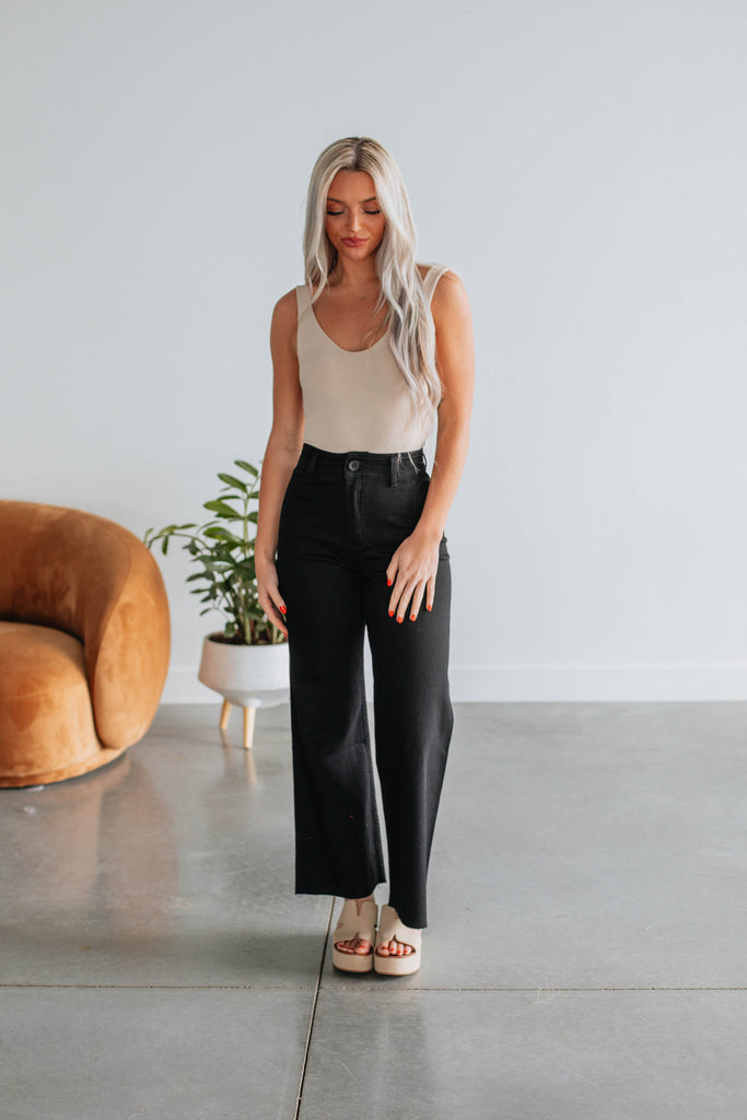 Linsley Wide Leg Pants - Black